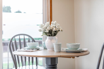 Cute dining table staged