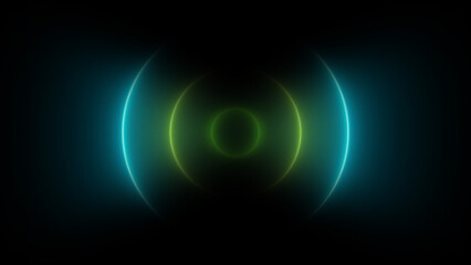 Abstract neon radio waves. Wave diffusion alpha channel.