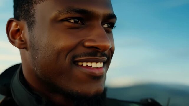 A triumphant smile spreads across the Defenders face as they successfully repel an alien invasion and save Earth once again.