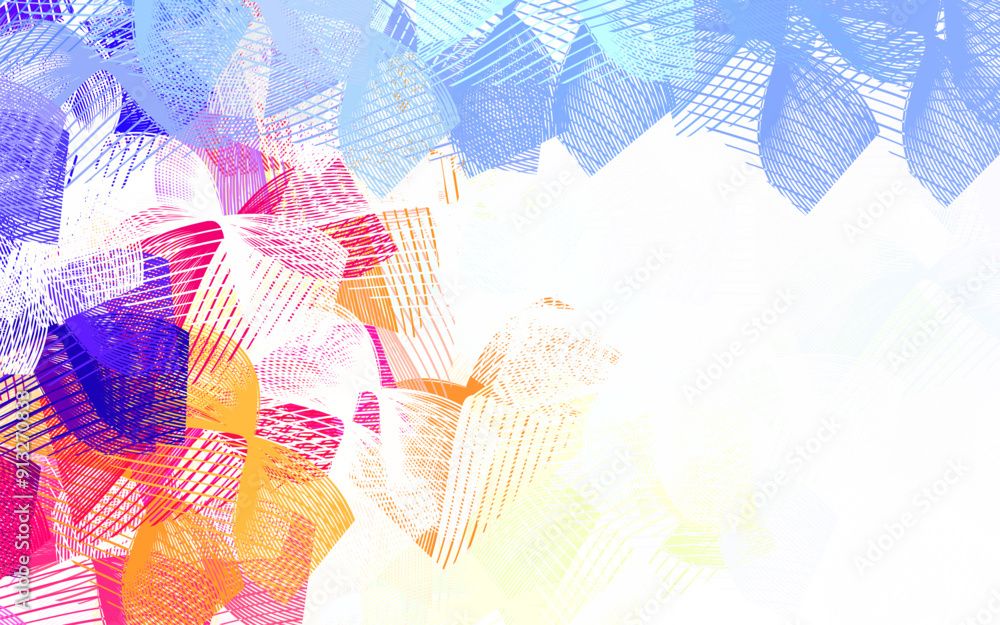 Aufkleber light multicolor vector background with abstract shapes.