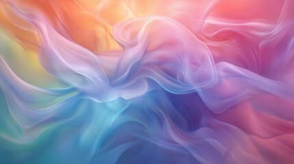 Obraz premium Ethereal Abstract Flowing Colors: Pastel Dreamscape.