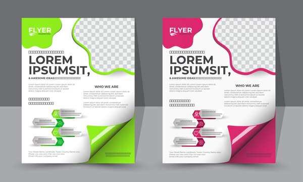 Innovative Corporate Flyer Design with Creative Vector Elements for Business, Social Media, and Professional Presentation Concepts