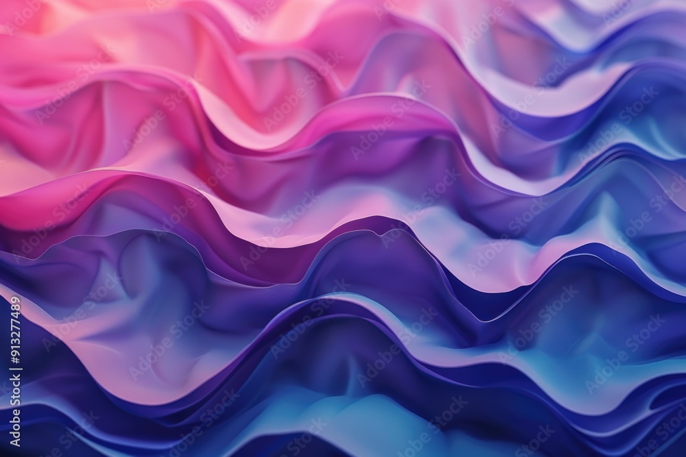 Poster A close-up shot of a wave of fabric with intricate texture and pattern