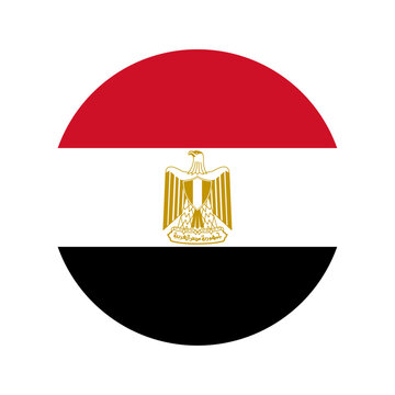 Round Egypt flag icon