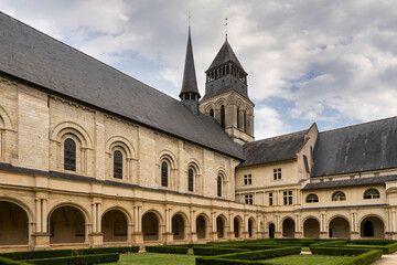 France - Fontevraud - Abbey Cloister and Gardens