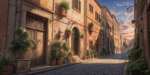 Obraz premium street in the old town