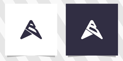 letter ba ab logo design vector