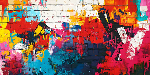 Obraz premium abstract background with graffiti, ai generated.