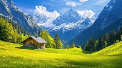 Alpine Cabin Meadow