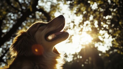 Close up of a dog in a park
