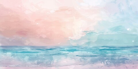 Peaceful Beach with Soft Pastel Colors