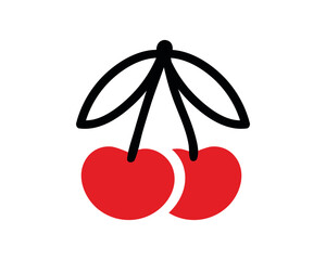 Cherry icon. Vector cherry illustration.