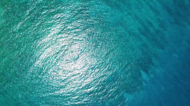 Aerial view of Akumal Bay in Mexico