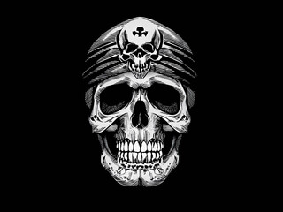 Skull illustration on artistic background