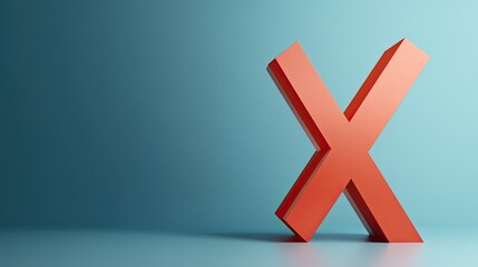 Fototapeta premium Abstract 3D check mark sign with copy space, ideal for indicating correctness or validation in designs.