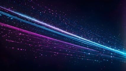 Obraz premium A dark blue and purple sky with a bright blue line