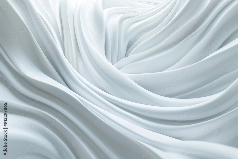 Poster a close-up shot of a white fabric texture, suitable for various design and photography projects