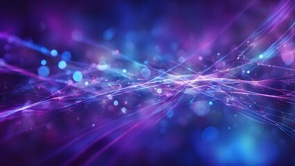 A purple and blue background with a line of dots