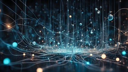 A computer generated image of a network of blue