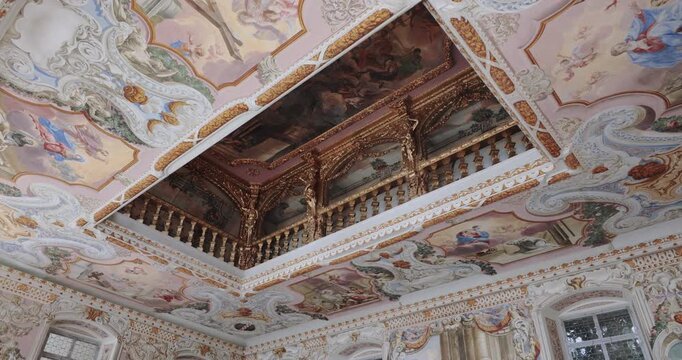 Decorations of the Historic Stams Abbey, Tyrol, Austria