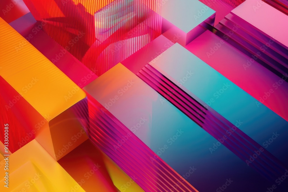Aufkleber a collection of variously colored boxes on a background