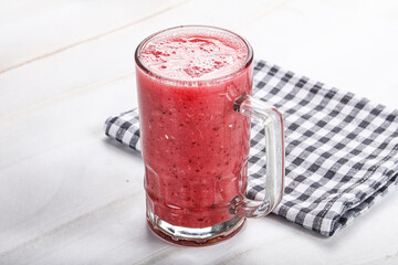 Strawberry and banana cold smoothie