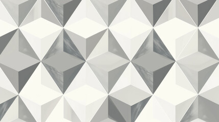 Fototapeta premium Geometric diamond pattern in grey and white