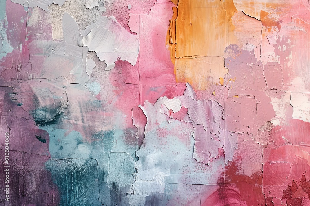 Poster textured pastel strokes blend harmoniously in a captivating abstract design. generative ai