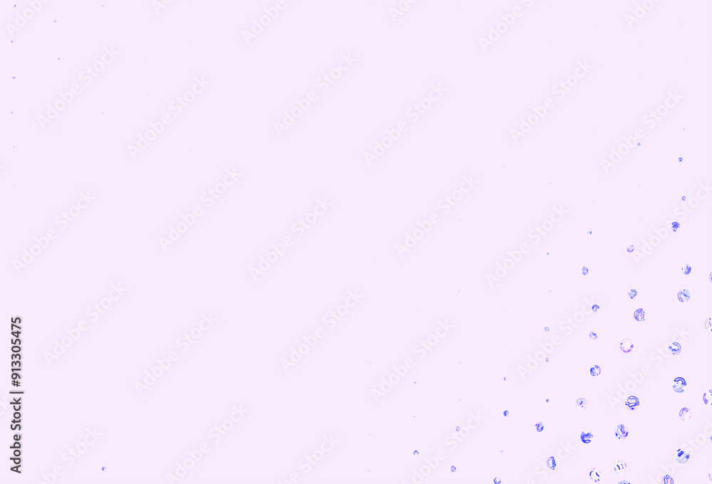 Poster light pink, blue vector texture with disks.