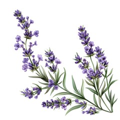 Obraz premium lavender flower vector illustration 