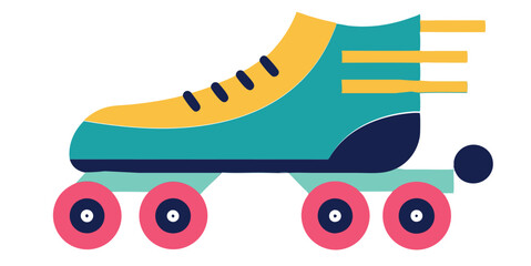 set of roller skates set vector illustration 
