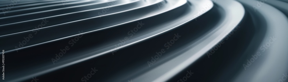 Aufkleber a close-up of smoothly curved lines creating an abstract pattern, ideal for backgrounds or artistic 