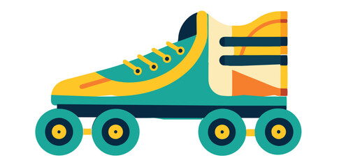 set of roller skates set vector illustration 