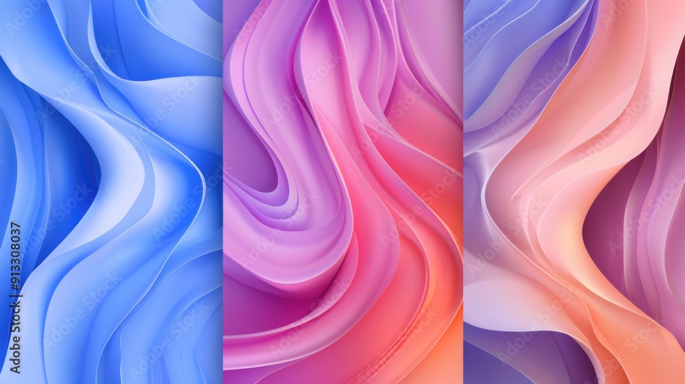 Poster a collection of four unique colored backgrounds