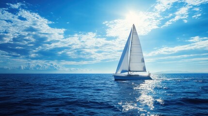 Obraz premium Sailing Yacht on a Sunny Day