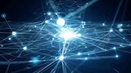 Dynamic lines and points create an engaging depiction of connectivity and interaction in the realm of technology.