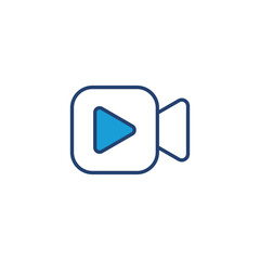 Video icon vector. video camera icon vector. movie sign. cinema