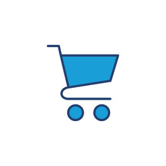 Shopping icon vector. Shopping cart icon. Trolley icon vector