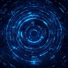Fototapeta premium Blue Technology Abstract Background