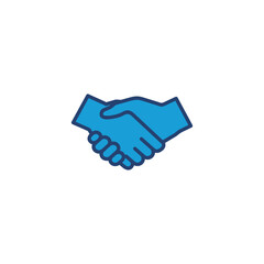 Handshake icon vector. business handshake. contact agreement