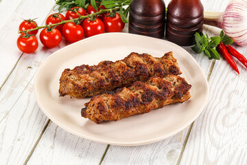 Chicken kebab minced meat and spices