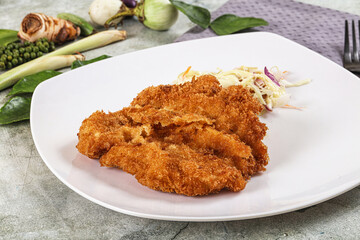 Tonkatsu fried cutlet with cabbage