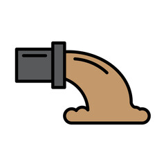 Waste factory icon template