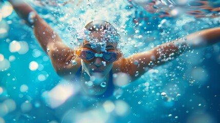 Dynamic Underwater Competition of Women's 400m Individual Medley