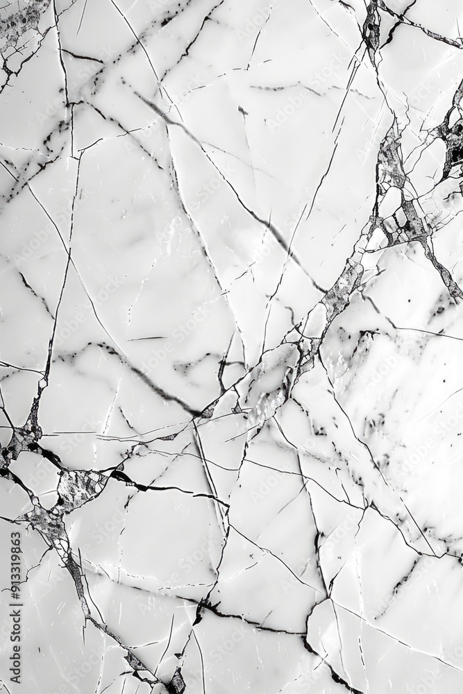Poster A close-up shot of a marble surface in black and white, suitable for use in various design projects or as a background