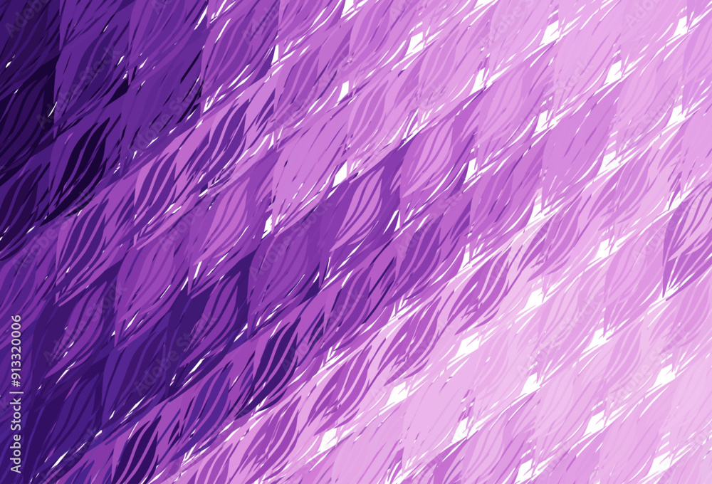 Poster light pink vector layout with curved lines.