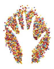 palm symbol made of paper cut