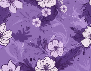Floral Design with Copy Space - Rich Purple, Lavender