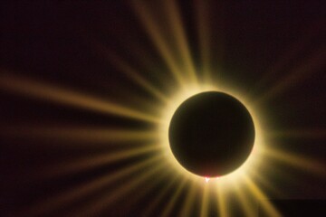 A close up photo of the total eclipse in Jefferson, Ohio.