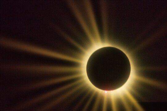 A close up photo of the total eclipse in Jefferson, Ohio.